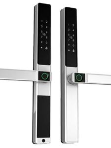 Serrure de porte numérique à empreinte digitale double face en aluminium étanche Euro 4585 2885 Ttlock Tuya Wifi <span class=keywords><strong>Card</strong></span> Code Electronic Grill Lock - Product Image 3