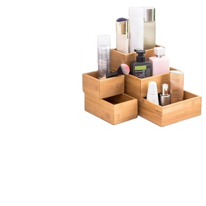 8 pcs tre ngăn kéo tổ chức Lưu trữ hộp đa sử dụng tre bin Set tre gỗ trường hợp - Product Image 3