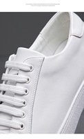 Sepatu Kerja Kasual Pria Ukuran Khusus Model 2026 Desain Tide Streamboard Kulit Asli Semua Musim Warna Putih Poles Berkilau Berbagai Ukuran