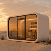Kiosque Commercial Modulaire Préfabriqué Apple Cabin pour Extérieur, Café, Mini-Boutique, Pod Commercial, Vitrine en Verre, Structure en Acier, Stand Portable