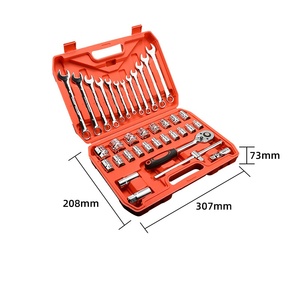 Jeu de douilles de 53 pièces, 1/4 pouce, avec cliquet, coffret d'outils, réparation automobile, outils à main, usage domestique, OEM personnalisable, acier au carbone, garantie 1 an - Product Image 4