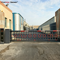 Barrière de sécurité robuste pour véhicules, idéale pour les entrées de hôtels, bureaux et parkings