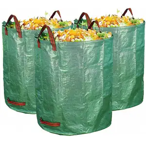 可折叠垃圾桶防水弹出式叶袋折叠花园可重复使用的庭院垃圾袋弹出式叶垃圾桶花园叶袋