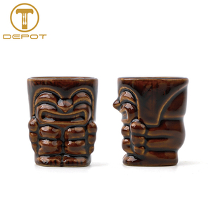 Juego de 6/12 Tazas Tiki, Vasos de Cóctel Tiki, Vasos de Cóctel de Cerámica con Tótem Polinesio para Venta al por Mayor Global - Product Image 5