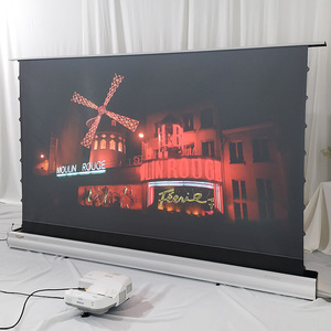 Pantalla de suelo tensada para <span class=keywords><strong>TV</strong></span> láser enrollable con Motor de 120 <span class=keywords><strong>pulgadas</strong></span>, traje de rechazo de luz ambiental para láser de tiro ultracorto - Product Image 3