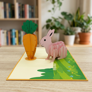 Jarrón 3D de Conejo Pop Vintage de Pascua, el Más Vendido al por Mayor, Artesanía de Papel, Regalos de Vietnam, Diseño Personalizado, Logotipo Personalizado, Naturaleza - Product Image 1