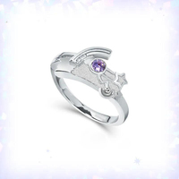 Bague Éternité en Laiton Plaqué Argent, Tendance, Thème Anime, Cadeau de Fiançailles et de Fête, Bijou Unisexe
