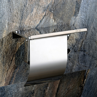 Porte-papier toilette avec étagère pour téléphone, en acier inoxydable chromé, à fixer au mur, pour salle de bain
