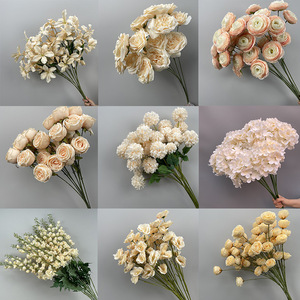 Décoration florale de mariage couleur champagne : arrangement floral pour <span class=keywords><strong>arche</strong></span>, décoration au sol, hydrangea et rose individuels - Product Image 1