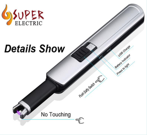 Encendedor Electrónico USB Recargable, Encendedor de Cigarrillos a Prueba de Viento, 280mAh, Encendedor para Barbacoa con Indicador de Batería e Interruptor de Seguridad - Product Image 3