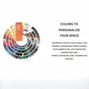 ओएम मॉड्यूलर स्टील गेराज वर्कस्टेशन कैबिनेट 7 दराज के साथ भारी-शुल्क ऑटो-मरम्मत कार्यशाला डबल-डोर संयोजन भंडारण - Product Image 5