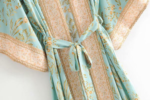 New Flower Printed <strong>Kimono</strong> Rayon Bikini Cover up Women <strong>Beach</strong> <strong>Kimono</strong> - Product Image 5
