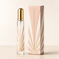 Vente en gros de flacons vaporisateurs de parfum vides de 35 ml, atomiseurs de voyage rechargeables en rose, boîte de présentation de 480 pièces, logo personnalisé