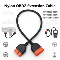 Cable de Extensión OBD2 de Nailon al por Mayor, 16 Pines QY1036B, Cable de Diagnóstico OBD, Transferencia Rápida de Datos, Cable de Diagnóstico para Automóviles