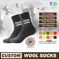 Chaussettes en laine épaisse personnalisées pour hommes, chaussettes thermiques décontractées respirantes, douces pour l'intérieur, confortables pour la maison, pour se détendre et dormir