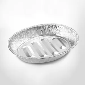 Oval aluminium foil container disposable turkey pan Cooking Baking Barbecue tray