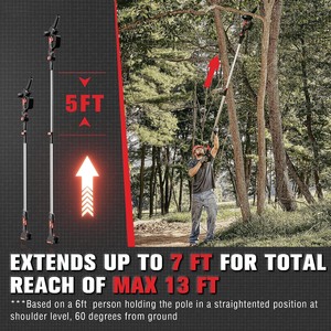 Hand Held Cordless Lithium Battery Powered 13ft <b>Pole</b> Saw Chainsaw <b>Pole</b> Chainsaw - Product Image 5