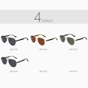 Kính mát thời trang unisex khung kim loại đa giác cao cấp mới nhất, tròng kính phân cực UV400, chất liệu <span class=keywords><strong>acetate</strong></span> thoải mái - Product Image 5