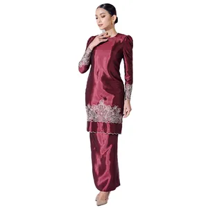 Новое модное мусульманское платье, комплект из Абайи баджу курунга, баджу Курунг Моден, простой баджу Курунг Индонезия