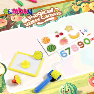 Pädagogisches Kinder-Malspiel <span class=keywords><strong>2</strong></span>-in-1 Klebrige Karton-Kritzelmatte Wasser-Leinwand Spielzeug - Product Image 4