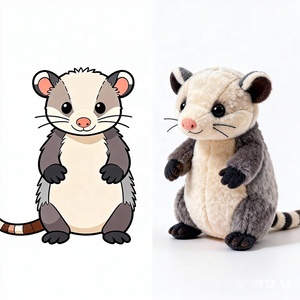 Nuevo Juguete de Peluche de Ratón de Simulación Creativa, Regalo para Niños, Opossum, Opossum de Tamaño Real de Estilo Nórdico, Animal de Peluche - Product Image 3