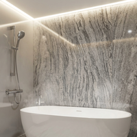 TY Shandong Granit Gris Blanc Naturel Écologique Moderne, Petite Dalle Brossée, Solution Complète pour Plans de Travail de Cuisine de Villa et de Parc