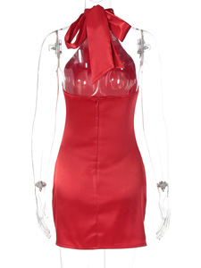 Mini-jupe moulante sexy à nouer à la taille pour femme, idéale pour la mode estivale - Product Image 5