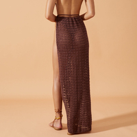 Nouveau design femmes Sexy mode été plage à bretelles licou Wrap longue robe femme élégante Sexy Crochet dos nu découpe robes