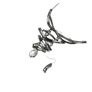 Geometric Necklace <b>Set</b> Zinc Alloy Beveled <b>Square</b> Beads Party Women's Fashion Jewelry - Product Image 5