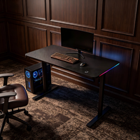 Bureau de jeu électrique extensible ergonomique et durable PRORIALS en fer, moderne, pour la maison/le bureau, pour ordinateur/PC