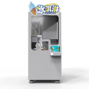 Distributeur automatique de crème glacée intelligent Lebai avec paiement par code QR et carte de crédit, écran tactile et bras robotisé pour centres commerciaux, supermarchés et parcs d'attractions - Product Image 1