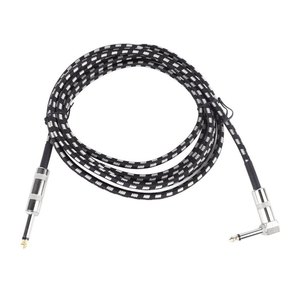 Cable de guitarra con núcleo de cobre, reducción de ruido, buena transmisión de sonido, cable de guitarra en ángulo recto para bajo, negro, blanco, 3 <span class=keywords><strong>m</strong></span>/9,8 pies - Product Image 3