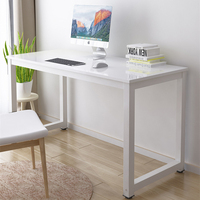 Mesa de estudio de madera y Metal para oficina, mueble para el hogar, escritorio para ordenador