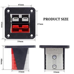 Dual 50A Anders.n Typ Stecker Unterputz 2-Loch-Platte Zelt Rot Grau 50A Stecker - Product Image 2