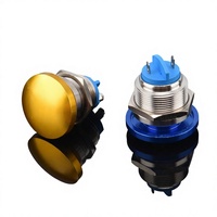 Interrupteurs à bouton-poussoir miniatures en acier inoxydable, étanches IP67, 1NO1NC, à verrouillage momentané, à réinitialisation automatique, à verrouillage automatique