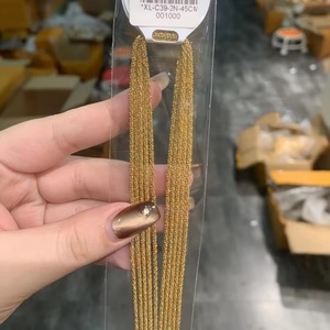 Collier torsadé JXX en laiton plaqué or 24 carats de 2,5 mm à 8 mm pour femme, avec serti griffe tendance, bijoux de mode pour homme, style corde - Product Image 5