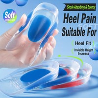 Coussinets de soutien pour talons en gel – Inserts en silicone absorbant les chocs pour soulager la douleur au talon (fasciite plantaire, tendinite d'Achille)
