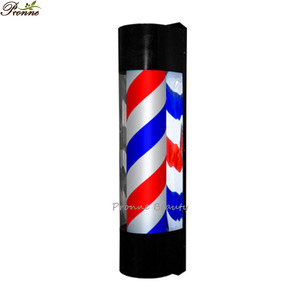 Salon de coiffure style signe or barbier rotatif lumière pôle salon de coiffure lampes extérieur LED barbier pôle - Product Image 5