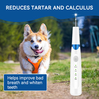 Nettoyeur dentaire ultrasonique pour chien et chat Brosse à dents pour animaux de compagnie en acier inoxydable pour une haleine fraîche Élimination du tartre et de la plaque dentaire Taches dentaires