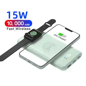Private Mold Latest innovative Products Multi Function Power Bank qi Wireless Charger Watch Wireless Battery Charger for Apple