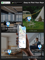 Localisateur de clés avec GPS, dispositif anti-perte compatible avec les smartphones, organiseur de clés, traceur