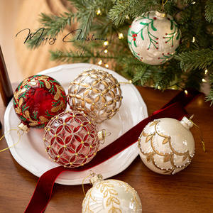 Bola de Vidro de Natal Jinyue BLQ07 de 8cm, Exportação para a Coreia do Sul, Bolas Decorativas Modernas e Simples, Ornamentos Pendentes - Product Image 1