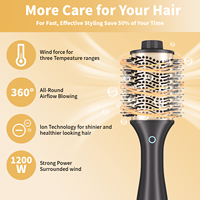 Sèche-cheveux volumateur ion négatif brosse à air chaud brosse sèche-cheveux en céramique brosse sèche-cheveux électrique pour tous les types de cheveux