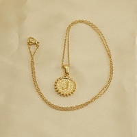 Collares con Iniciales Chapados en Oro de 18K Estilo Vintage para Mujer, Joyería Delicada con Cadena de Eslabones para Combinar, Material de Acero Inoxidable