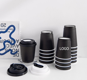 Couvercles personnalisés gaufrés pour gobelets à café jetables à double paroi en papier, de qualité alimentaire, biodégradables, écologiques et recyclables pour boissons chaudes à emporter - Product Image 2