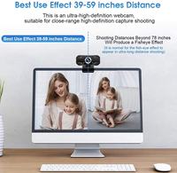 كاميرا ويب 1080P المزودة بميكروفون مدمج وملزمة مرنة قابلة للتدوير لأجهزة الكمبيوتر المحمولة والطاولة والتعليم والاجتماعات والألعاب وما إلى ذلك