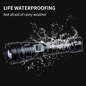 Wholesale White Laser <b>Power</b> 20000LM Long Range LED Rechargeable Aluminum Zoomable Tactical EDC Spotlight Flashlight - Product Image 3