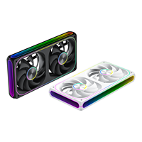 Ventilador de Radiador AntarcChill de 240 mm con Conexión en Cadena, Centro CD Halo, Alto Flujo de Aire, Silencioso, con Rodamiento Hidráulico PWM para Computadora