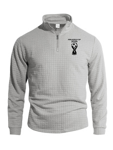 Suéter Personalizado de Punto Waffle para Hombre, Estampado de la Copa <span class=keywords><strong>Mundial</strong></span> de Fútbol 2026, <span class=keywords><strong>Sudadera</strong></span> con Capucha Informal Unisex de Alta Calidad con Cierre Frontal - Product Image 3