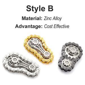 Mainan Fidget Spinner Logam Berkualitas Tinggi untuk Dewasa, Autisme, EDC, Novelty, Sprocket Flywheel Sepeda, Rantai Gear, Hadiah Promosi - Product Image 6